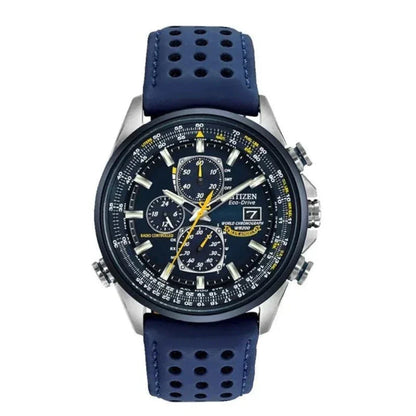 Men's Stainless Steel Chronograph Watch with Date Display & Leather Strap | Water Resistant Quartz Dress Wristwatch for Everyday Wear