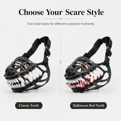 Ortekor Funny Dinosaur Costume Dog Muzzle for Halloween Parties & Photos – Instant Costume Upgrade