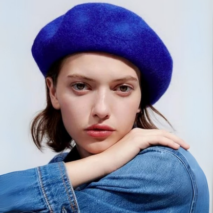 Women's Wool Beret Hat – Lightweight Parisian-Style Winter Cap in 10 Colors for Fall & Cold Weather