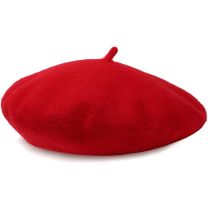 Women's Wool Beret Hat – Lightweight Parisian-Style Winter Cap in 10 Colors for Fall & Cold Weather