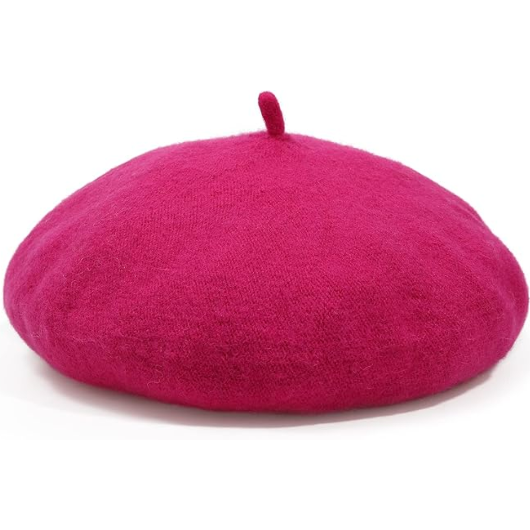 Women's Wool Beret Hat – Lightweight Parisian-Style Winter Cap in 10 Colors for Fall & Cold Weather