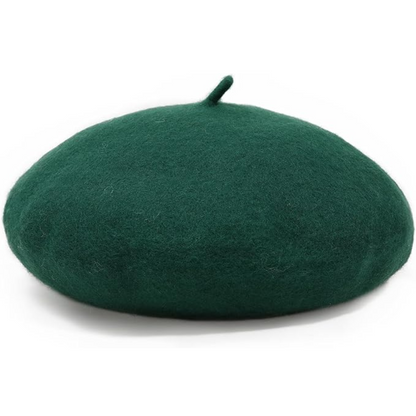 Women's Wool Beret Hat – Lightweight Parisian-Style Winter Cap in 10 Colors for Fall & Cold Weather