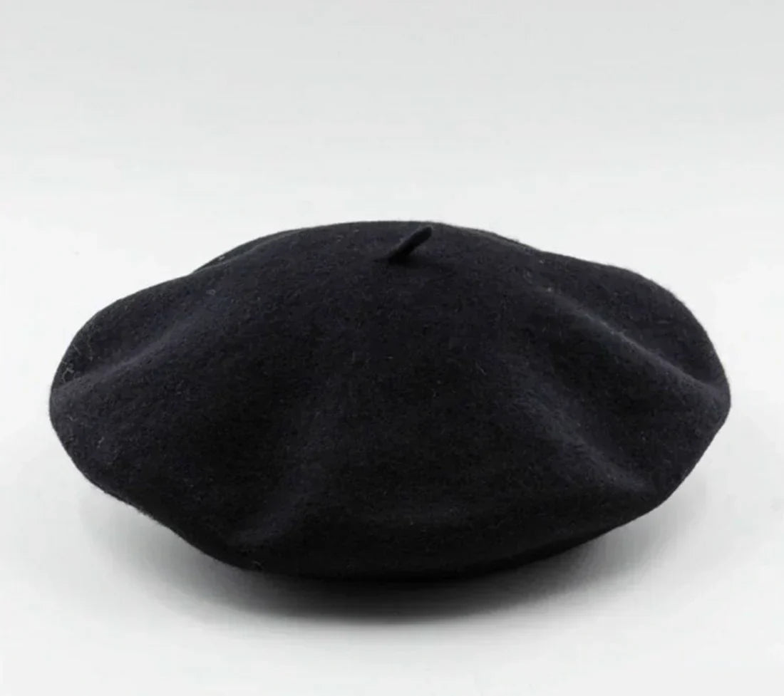 Women's Soft Felt Hat French Style Artist Cap Stretchy Headwear for Fall Winter Daily Fashion Casual Formal Wear