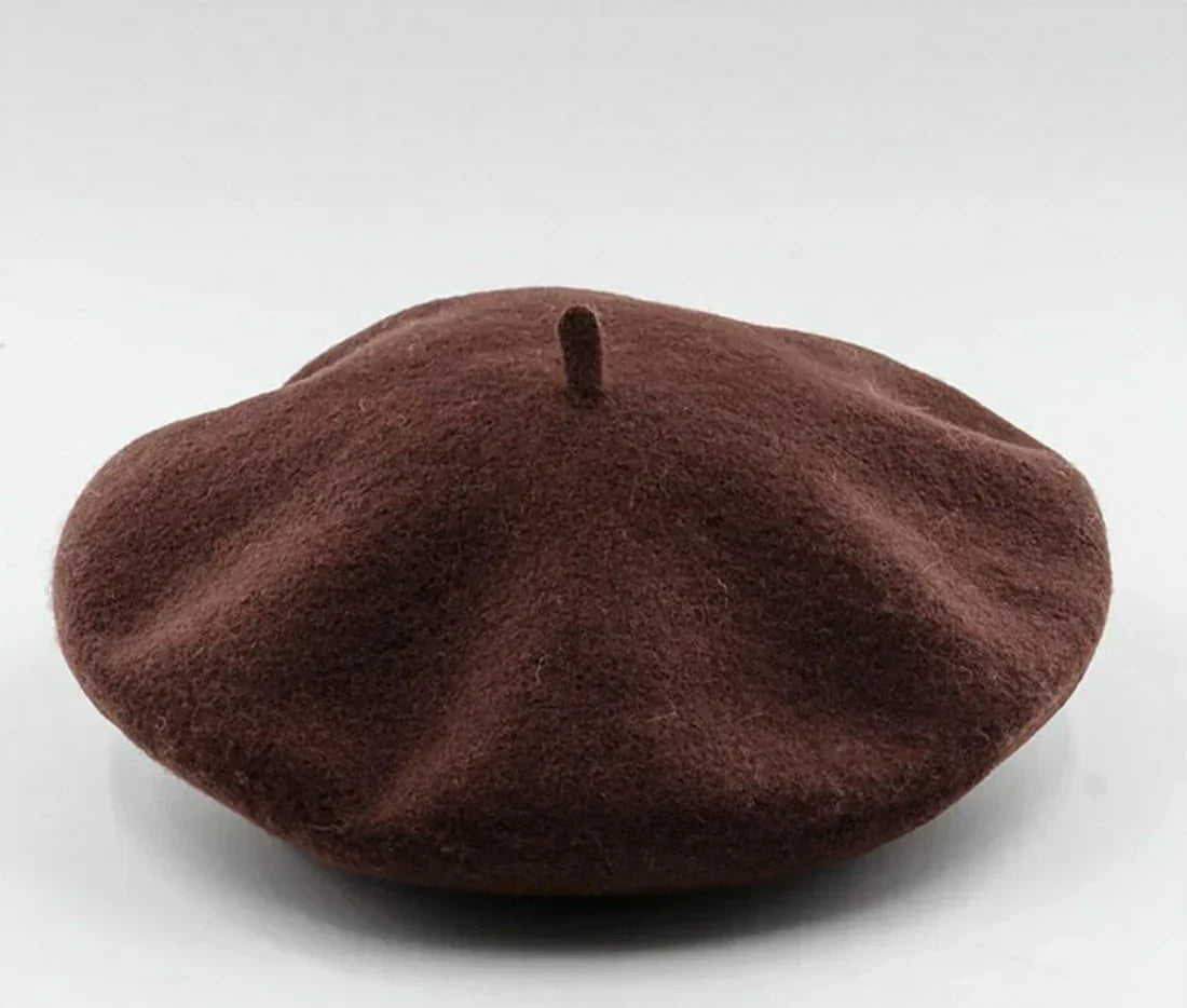 Women's Soft Felt Hat French Style Artist Cap Stretchy Headwear for Fall Winter Daily Fashion Casual Formal Wear