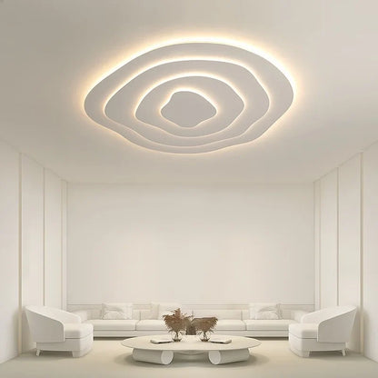 LED Flush Mount Ceiling Light 16-24 in White Acrylic Wave Design for Bedroom Living Room Hallway Dimmable Modern Lighting Fixture 110V