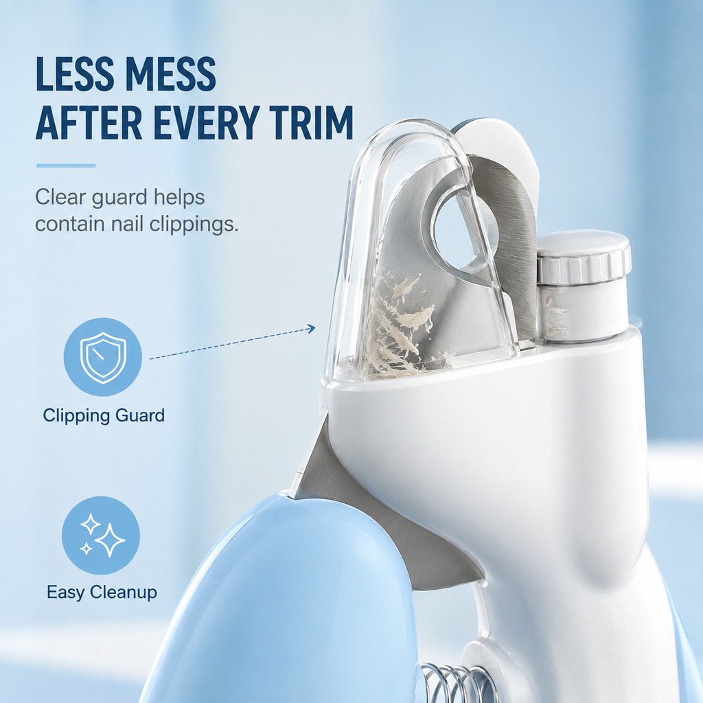 Ortekor Pet Nail Clippers for At-Home Grooming – LED Guard & Mini Styles for Cleaner, Easier Dog & Cat Nail Trims