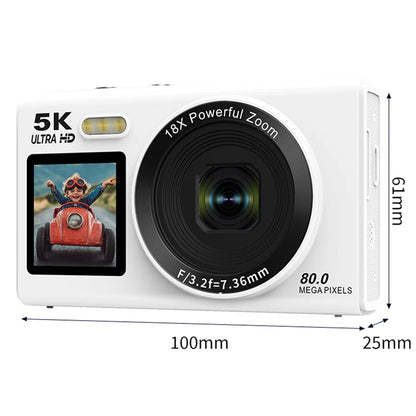 Dual-Screen Vlogging Camera with UHD Video Recording & Autofocus | 13MP Sensor & 18x Zoom | Wireless Connectivity for Content Creators &