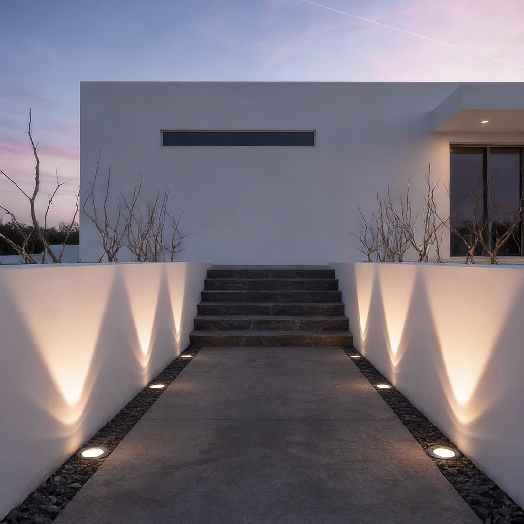 Luminara | Solar-Powered Recessed Garden Lights with Automatic Illumination | Durable Design for Outdoor Safety