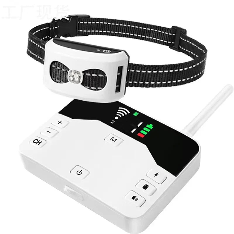 Wireless Dog Fence & Training Collar 2-in-1 System - Rechargeable Pet Containment with Adjustable Boundary up to 984 Feet - Waterproof