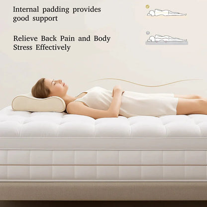 Memory Foam Mattress Pad with Temperature-Regulating Gel Layer for Back Support & Cool Sleep