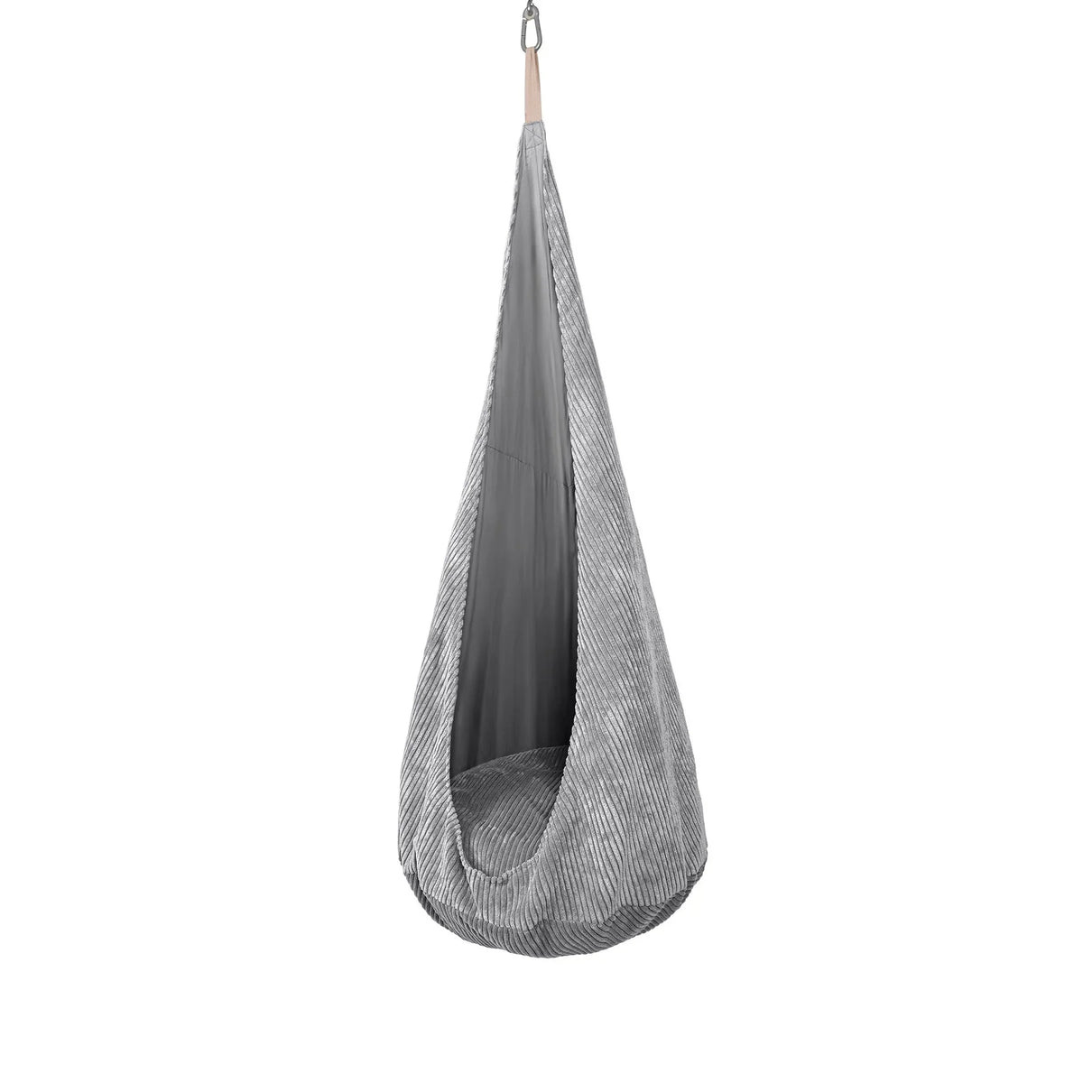 Pod Chair for Kids Pink Corduroy Cocoon Seat 62 in Hanging Bedroom Swing Indoor Therapy Hammock Playroom Retreat Calm Corner Sensory Space