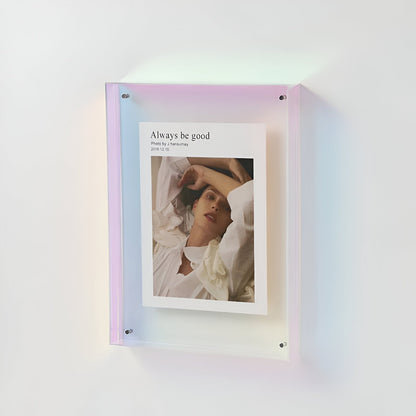 Clear Acrylic Picture Frame 10×14 inches Freestanding Wall Mount Display for Photos Prints Artwork Modern Minimalist Design for Bedroom Livi