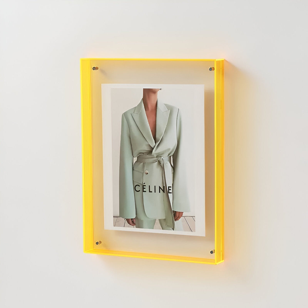 Transparent Acrylic Photo Frame Modern Minimalist Wall Display Holder for Kids Art Prints Memories Bedroom Living Room Decor Rectangle