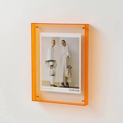 Translucent Acrylic Picture Frame with Vibrant Color Tint for Desktop & Wall Display | Modern Photo Holder for 4x6 5x7 6x8 8x10 Prints