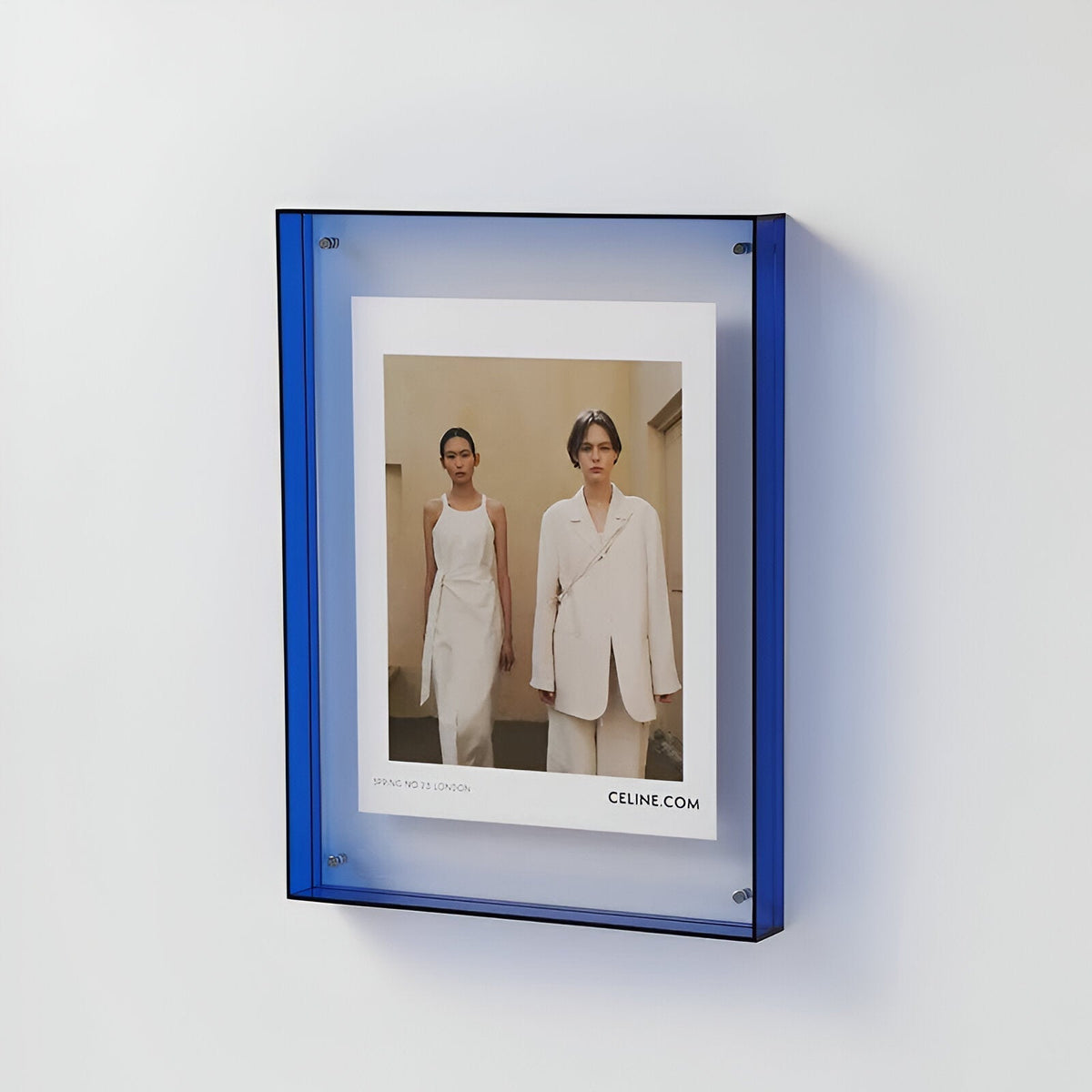 Clear Acrylic Picture Frame 10×14 inches Freestanding Wall Mount Display for Photos Prints Artwork Modern Minimalist Design for Bedroom Livi