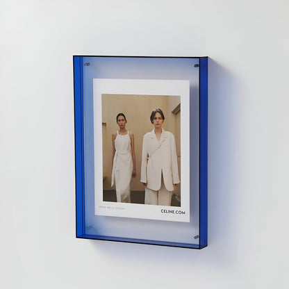 Clear Acrylic Picture Frame 10×14 inches Freestanding Wall Mount Display for Photos Prints Artwork Modern Minimalist Design for Bedroom Livi