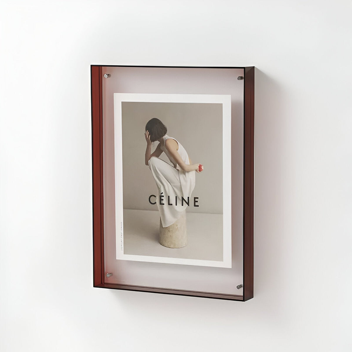 Transparent Acrylic Photo Frame Modern Minimalist Wall Display Holder for Kids Art Prints Memories Bedroom Living Room Decor Rectangle