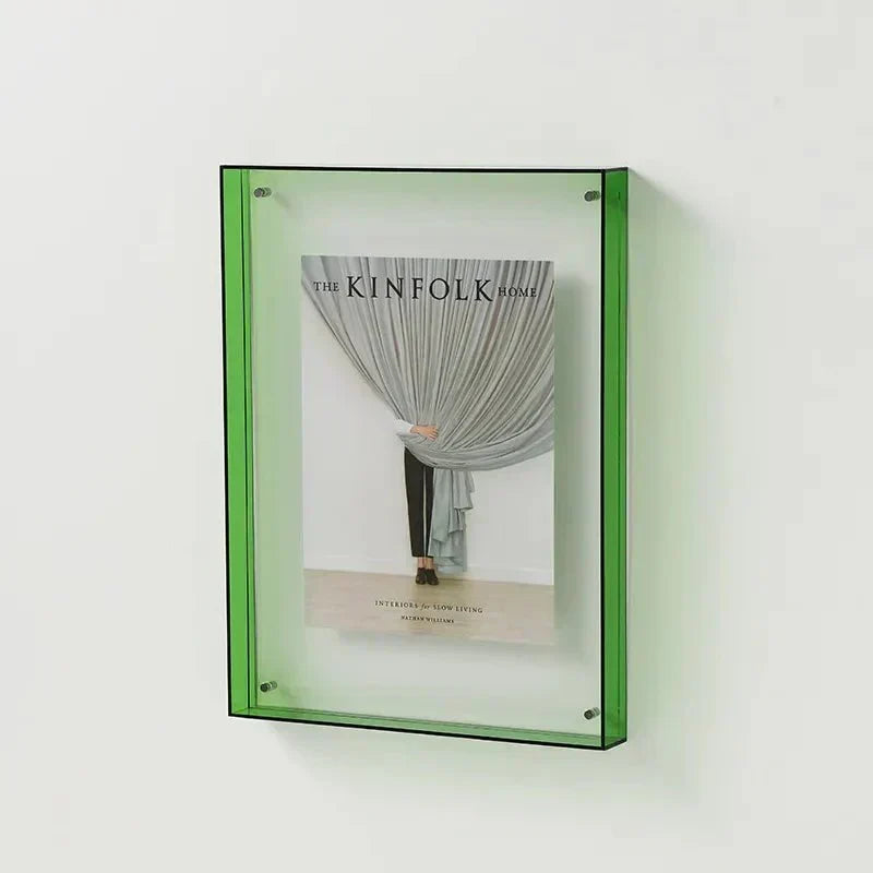 Translucent Acrylic Picture Frame with Vibrant Color Tint for Desktop & Wall Display | Modern Photo Holder for 4x6 5x7 6x8 8x10 Prints