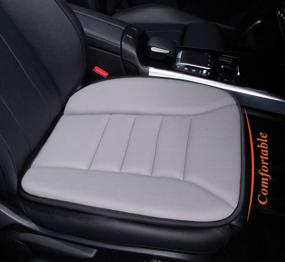 Gel-Infused Memory Foam Seat Cushion for Car Driver Support Relief Black Gray