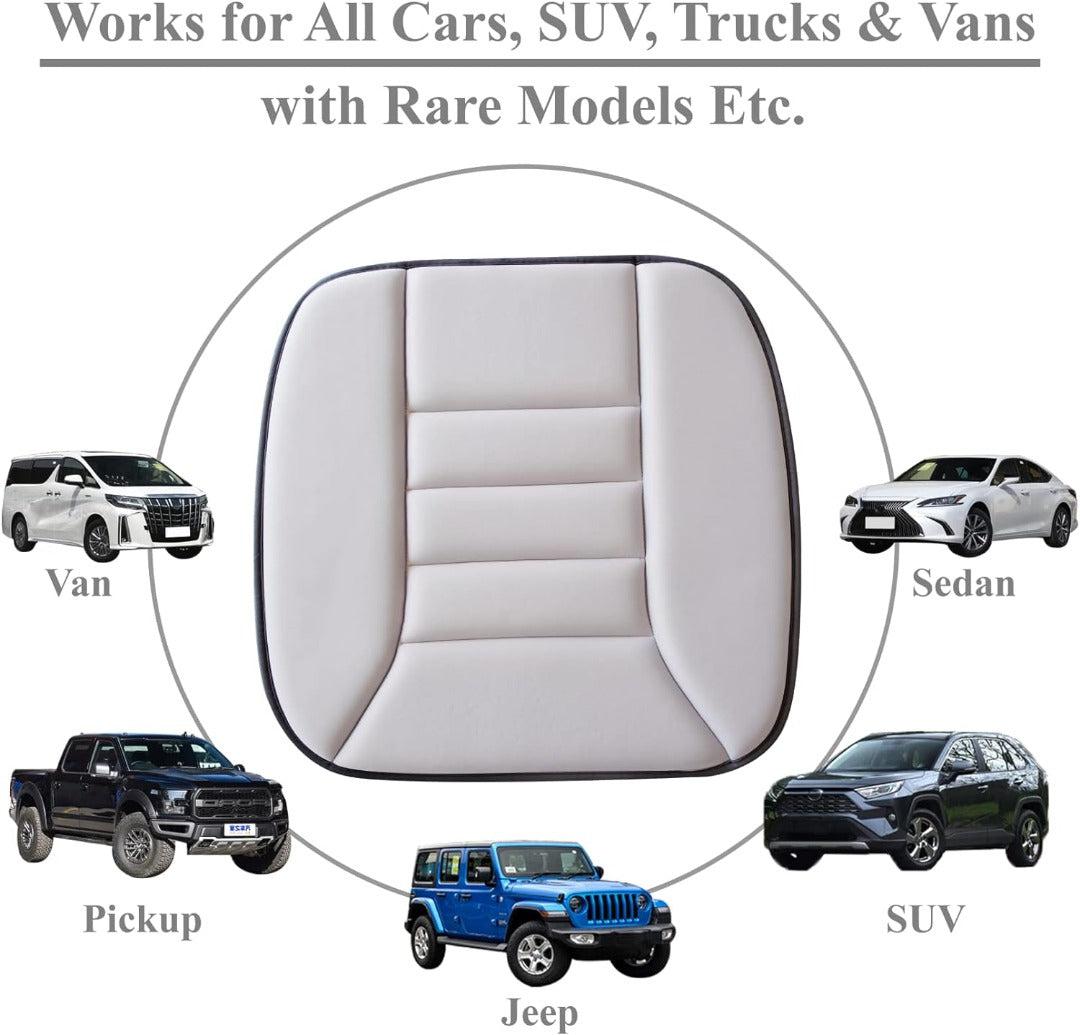Gel-Infused Memory Foam Seat Cushion for Car Driver Support Relief Black Gray