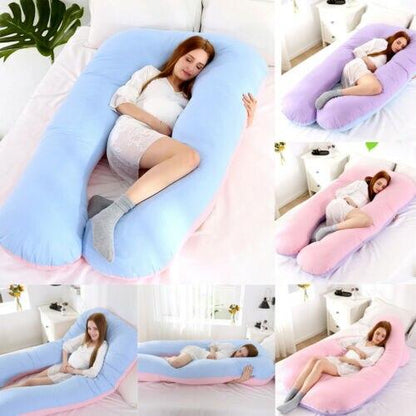 U-Shaped Full Body Pillow for Side Sleepers, Pregnancy Support & Back Pain Relief – Extra Long Maternity Cushion with Removable Cover