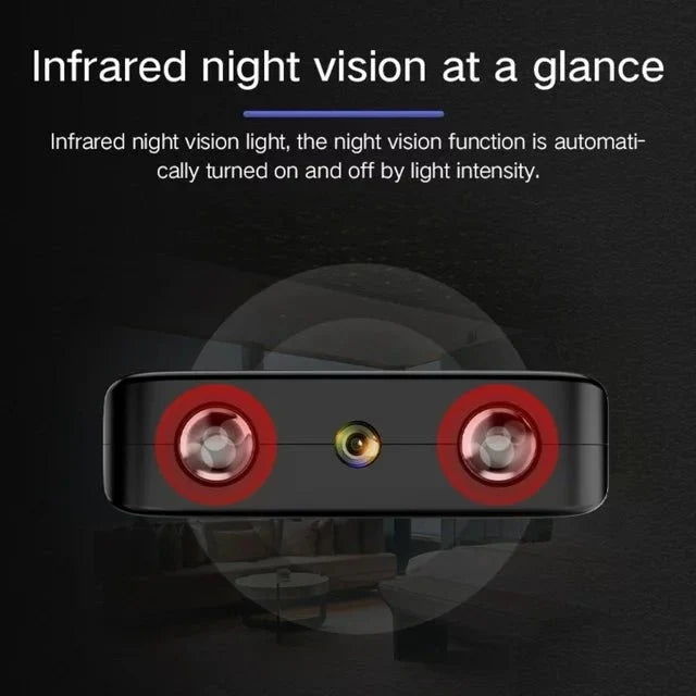 Mini Security Camera WiFi 1080P HD Indoor Wireless Surveillance Cam Night Vision Audio Wide Angle Monitoring Home Office Nanny Pet Baby