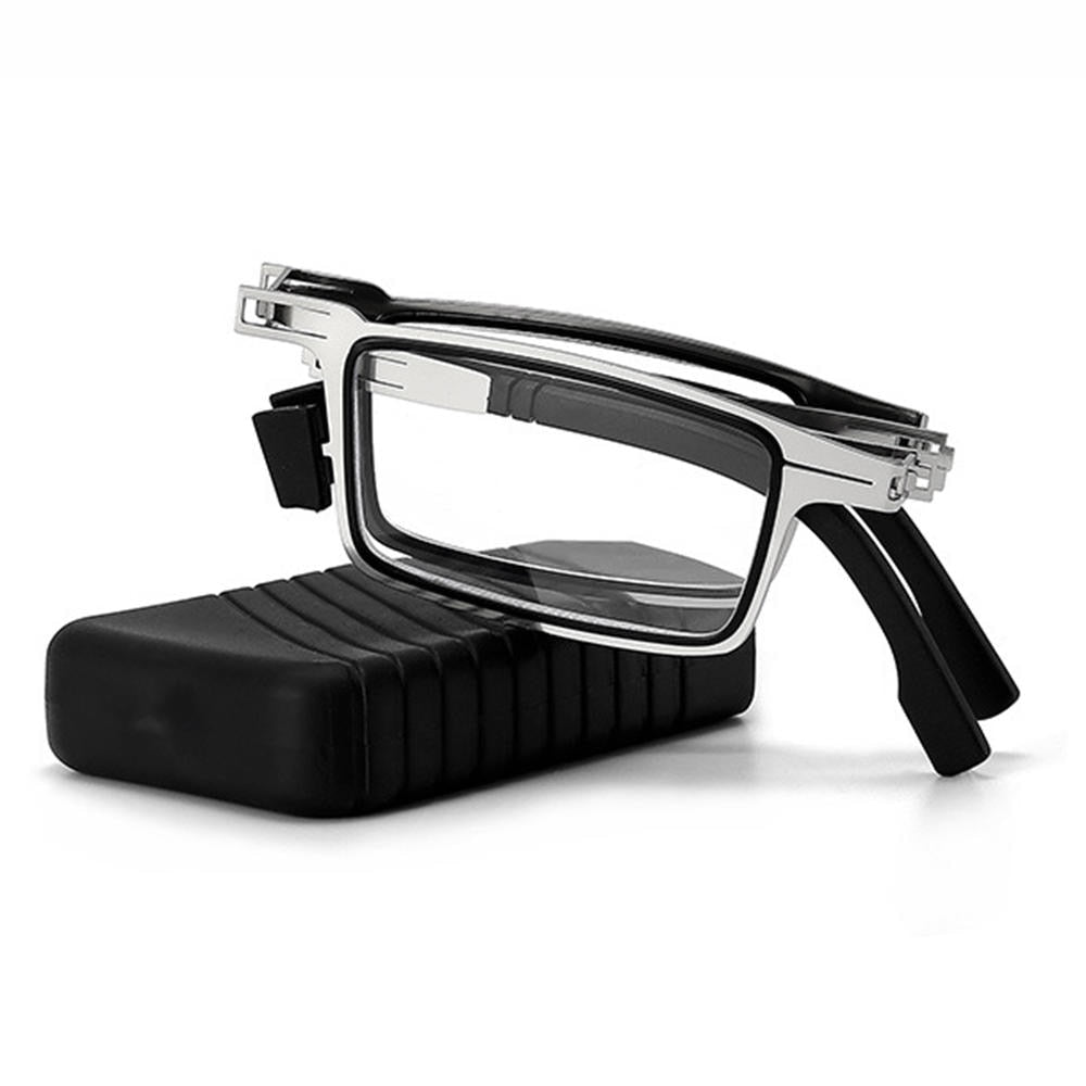 Ultra-Slim Foldable Reading Glasses with Case – Portable Metal Reader for Men & Women, On-the-Go Vision Aid