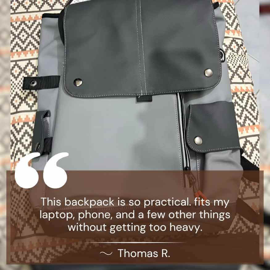 USB Charging Backpack 25L Water-Resistant Laptop Bag for Work School Travel Commute Men Women Daily Carry Organizer