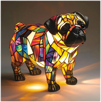 Dog Breed Sculpture LED Night Light USB Powered Desk Lamp for Bedroom Home Office Nightstand Decorative Accent Lighting