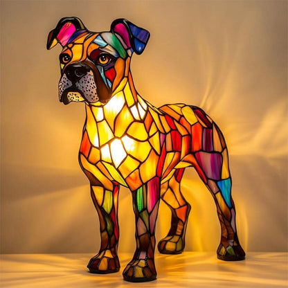 Dog Breed Sculpture LED Night Light USB Powered Desk Lamp for Bedroom Home Office Nightstand Decorative Accent Lighting