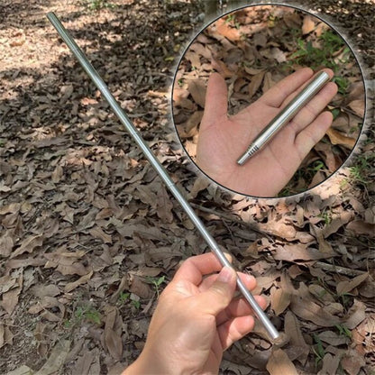 Telescoping Fire Bellows Tube – Collapsible Stainless Steel Airflow Tool for Campfires BBQ Grilling Outdoor Cooking Survival Kit Gear
