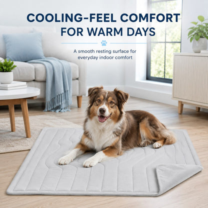 Ortekor Reversible All-Season Cooling-Feel Pet Mat for Dogs & Cats - Home, Crate & Car Comfort Without Water, Freezing or Power