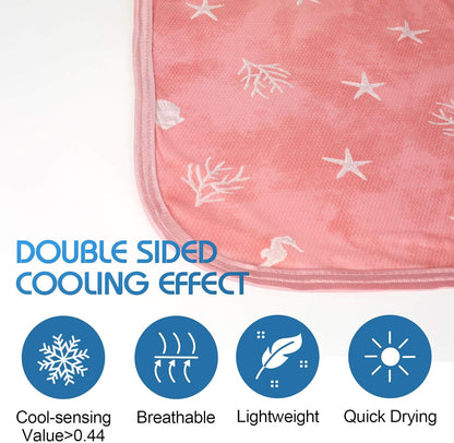 Coastal Comfort | Direct Cooling Throw Blanket with Double-Sided Effect | Lightweight & Breathable for Hot Sleepers