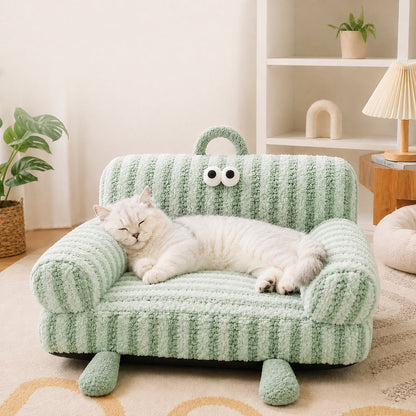 Ortekor Cozy Pet Sofa Bed for Cats & Small Dogs - Warm Indoor Lounger with Winter & All-Season Options