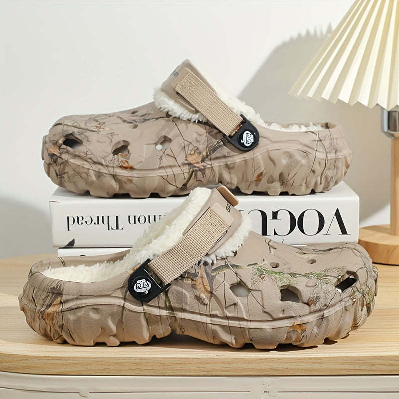 Lined Winter Clogs with Removable Fur Lining for Men & Women | Indoor Outdoor Slip-On House Shoes EVA Non-Slip Footwear