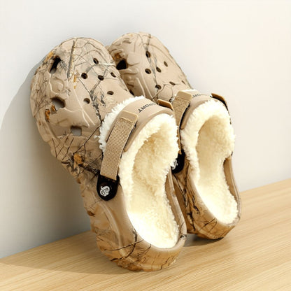 Lined Winter Clogs with Removable Fur Lining for Men & Women | Indoor Outdoor Slip-On House Shoes EVA Non-Slip Footwear