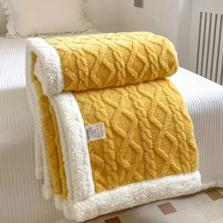 Plush Sherpa Gravity Blanket 59×79 inches Brown Couch Throw Calming Sleep Aid Relaxation Layer for Bedroom Living Room Sofa Reading Nook Snu