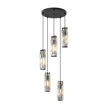 Glass Drop Ceiling Light Fixture E27 Adjustable Height Kitchen & Dining Room Task Lighting Industrial Modern Retro Style Iron Frame Warm Whi