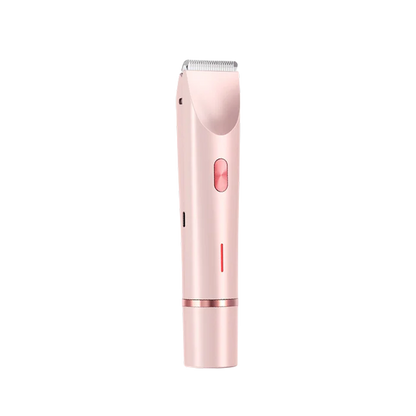 Rechargeable Women's Body Trimmer with Ceramic Blades for Sensitive Skin | Dual Head Cordless Grooming Tool for Bikini Area | Waterproof