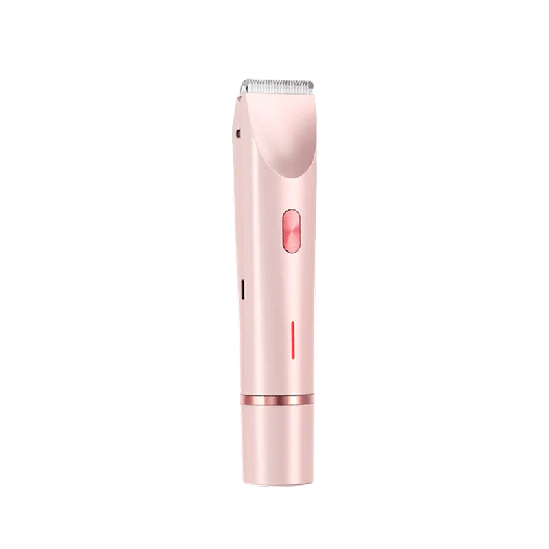 Rechargeable Women's Body Trimmer with Ceramic Blades for Sensitive Skin | Dual Head Cordless Grooming Tool for Bikini Area | Waterproof