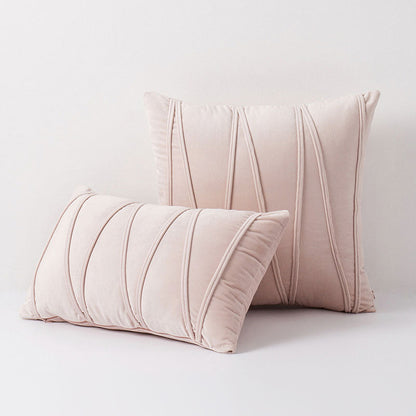 Velvet Throw Pillow Cover 18x18 Inch Square Pink Decorative Cushion Case for Couch Bedroom Living Room Chair Soft Zippered Polyester Sham 17