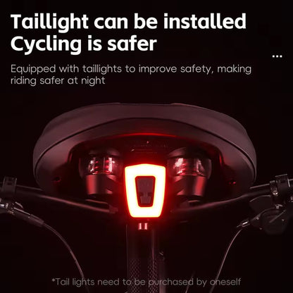 Mountain Bike Saddle with Ventilated Mesh, Spring Suspension & Taillight Mount for All-Terrain Cycling