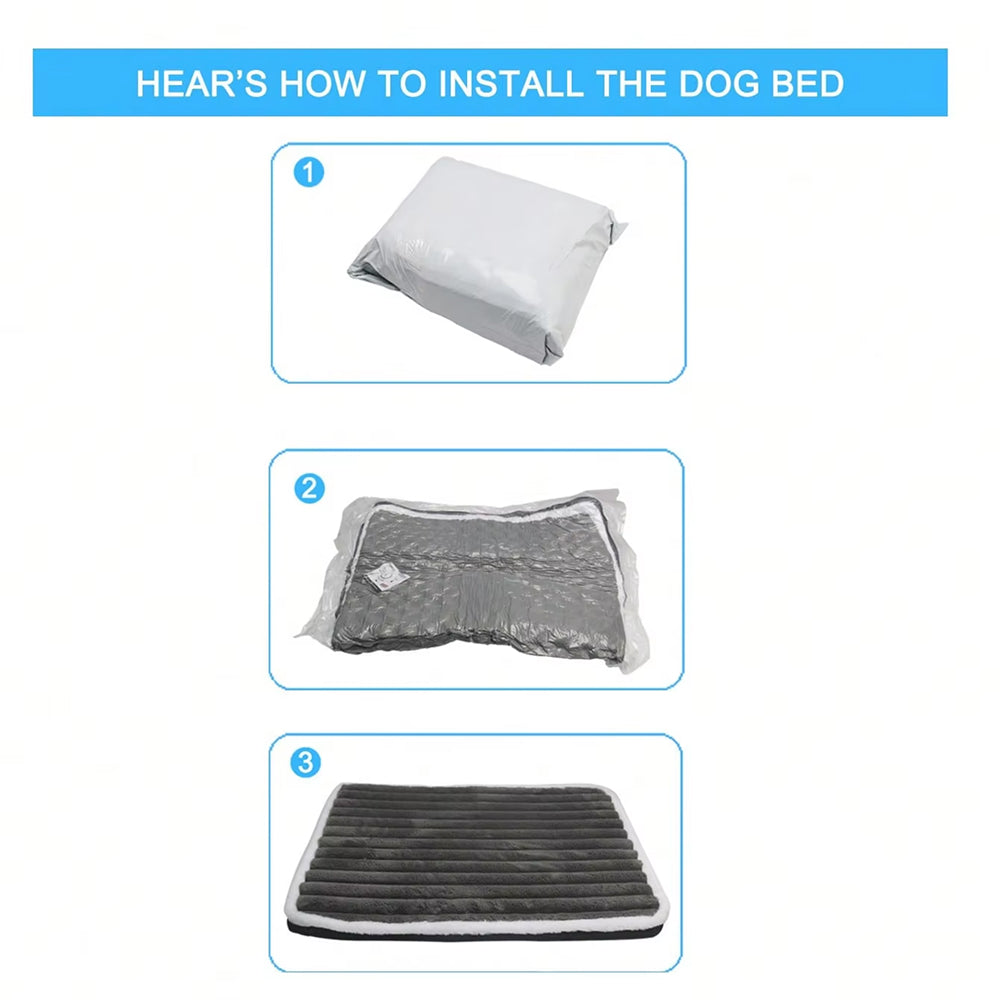 Orthopedic Dog Bed with Egg Crate Foam & Washable Cover for Joint Support & Senior Pets