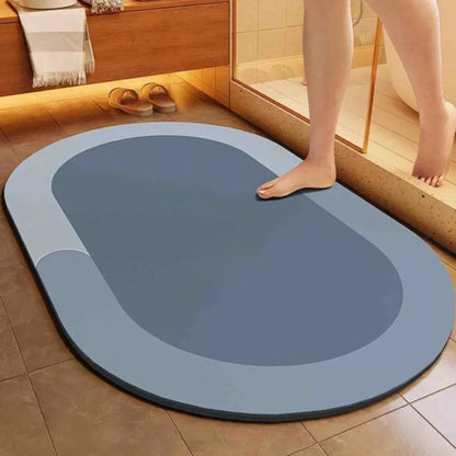 Quick-Dry Non-Slip Bath Mat with Moisture-Wicking Core for Bathroom, Shower & Toilet