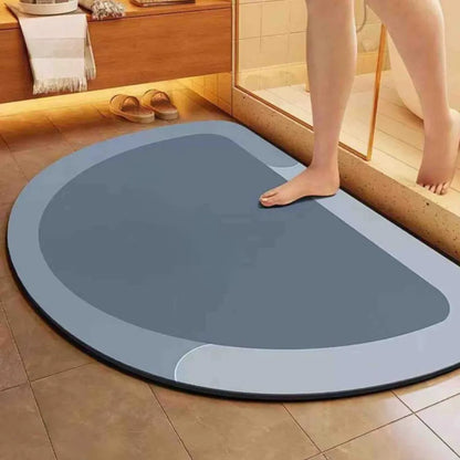 Quick-Dry Non-Slip Bath Mat with Moisture-Wicking Core for Bathroom, Shower & Toilet