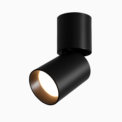 Rotatable Surface-Mount LED Spotlight 2.5 in Aluminum Cylinder Downlight White for Kitchen Office Bedroom Accent Task Lighting Adjustable 36