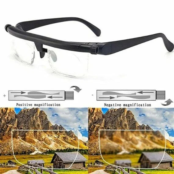 Variable Focus Eyewear for Distance and Close-Up Vision – Manual Dial Lenses for Reading, Driving & Everyday Use