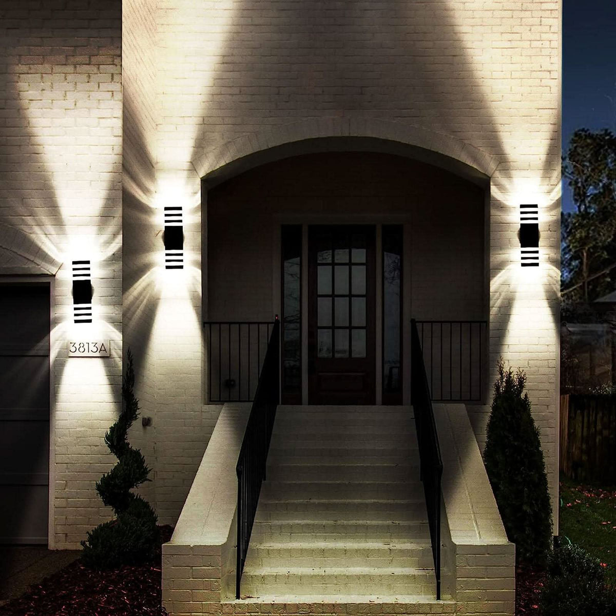 NoirLuma - 3-Layer Square Outdoor Wall Light