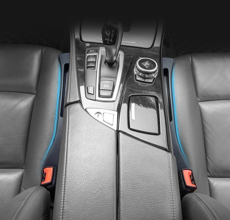 Console Gap Filler Inserts For Front Bucket Seats – Padded Leatherette Spacers Prevent Dropped Items Between Car Seat & Center Console – Uni