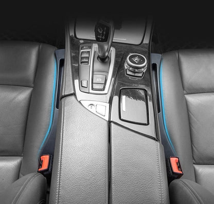 Console Gap Filler Inserts For Front Bucket Seats – Padded Leatherette Spacers Prevent Dropped Items Between Car Seat & Center Console – Uni